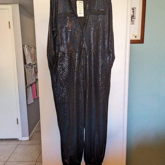 EV1 from Ellen DeGeneres Women's Sequin Jumpsuit - X-Large - NWT - Picture 4 of 10